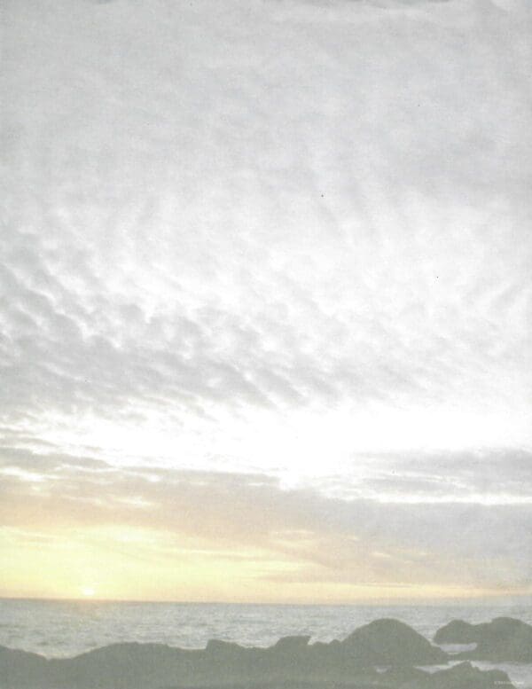 Cloudy sunset on the beach