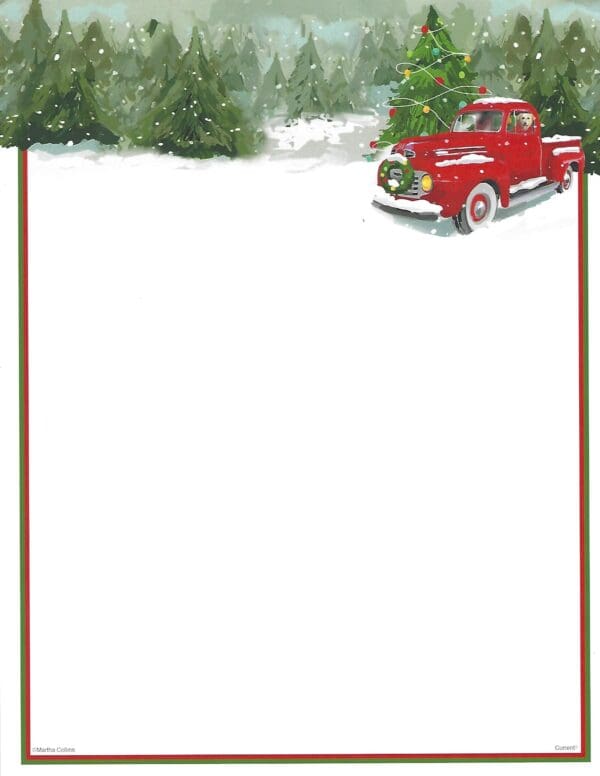 Christmas tree farm and truck design template