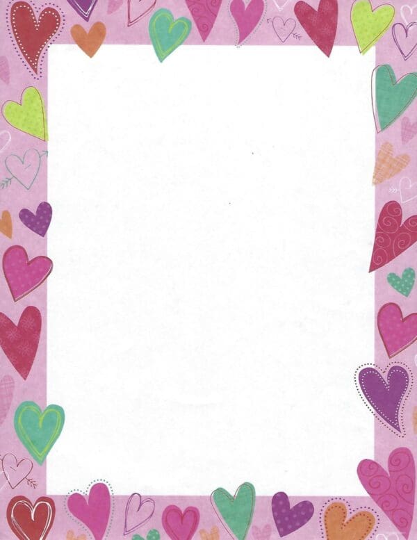 Colorful hearts design template