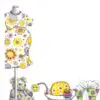 Maternity dress and baby toys design template