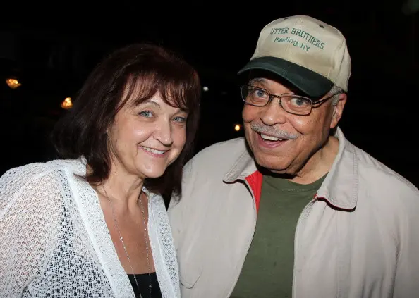 NEW YORK, NY - SEPTEMBER 07:  Founder of Project Cuddle Debbe Magnusen and James Earl Jones pose at The Project Cuddle benefit "A Night on Broadway at The Best Man" at The Gerald Schoenfeld Theatre on September 7, 2012 in New York City.  (Photo by Bruce Glikas/FilmMagic)